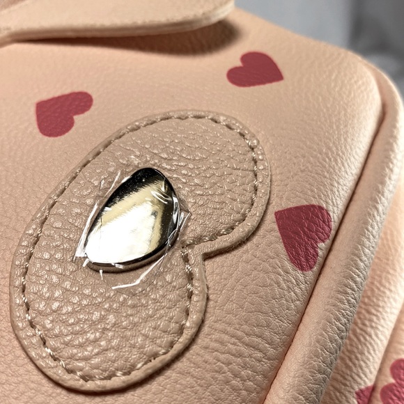 BETSEY Johnson Mini Dog Backpack Peach Hearts Rare Brand New Excellent Tags Seal - Picture 5 of 11